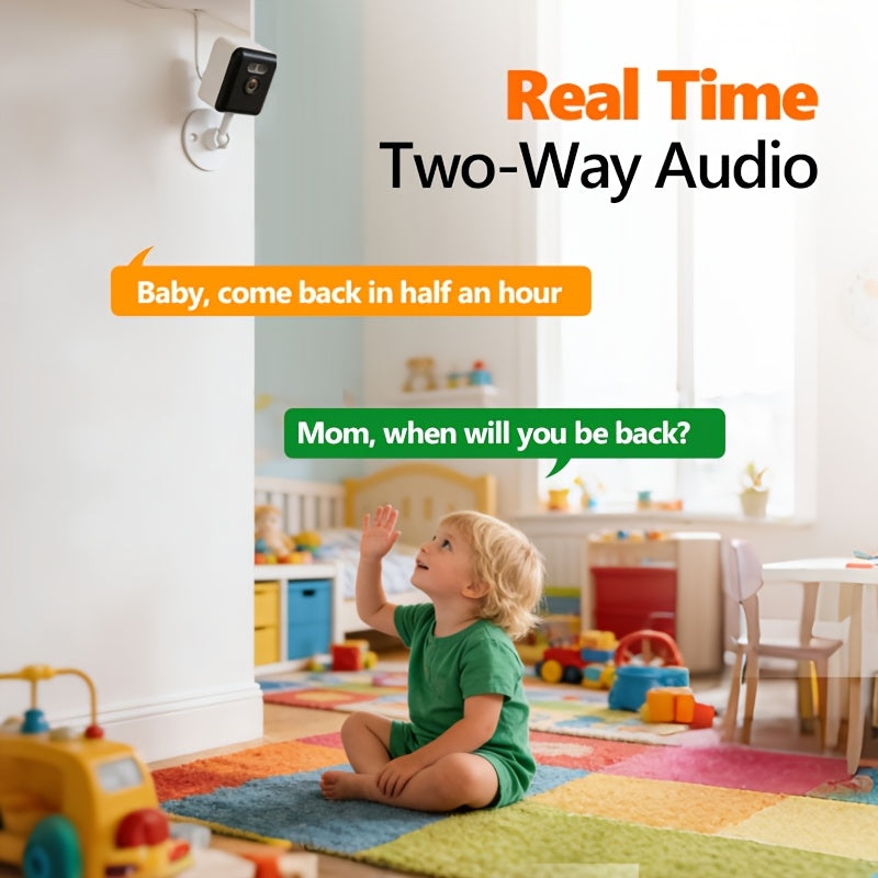4PC Smart 1080p Wi-Fi Smart Home Security Camera 2MP, HD,Real-time APP Alerts, 2-Way Audio, with Motion Tracking for Baby & Pet