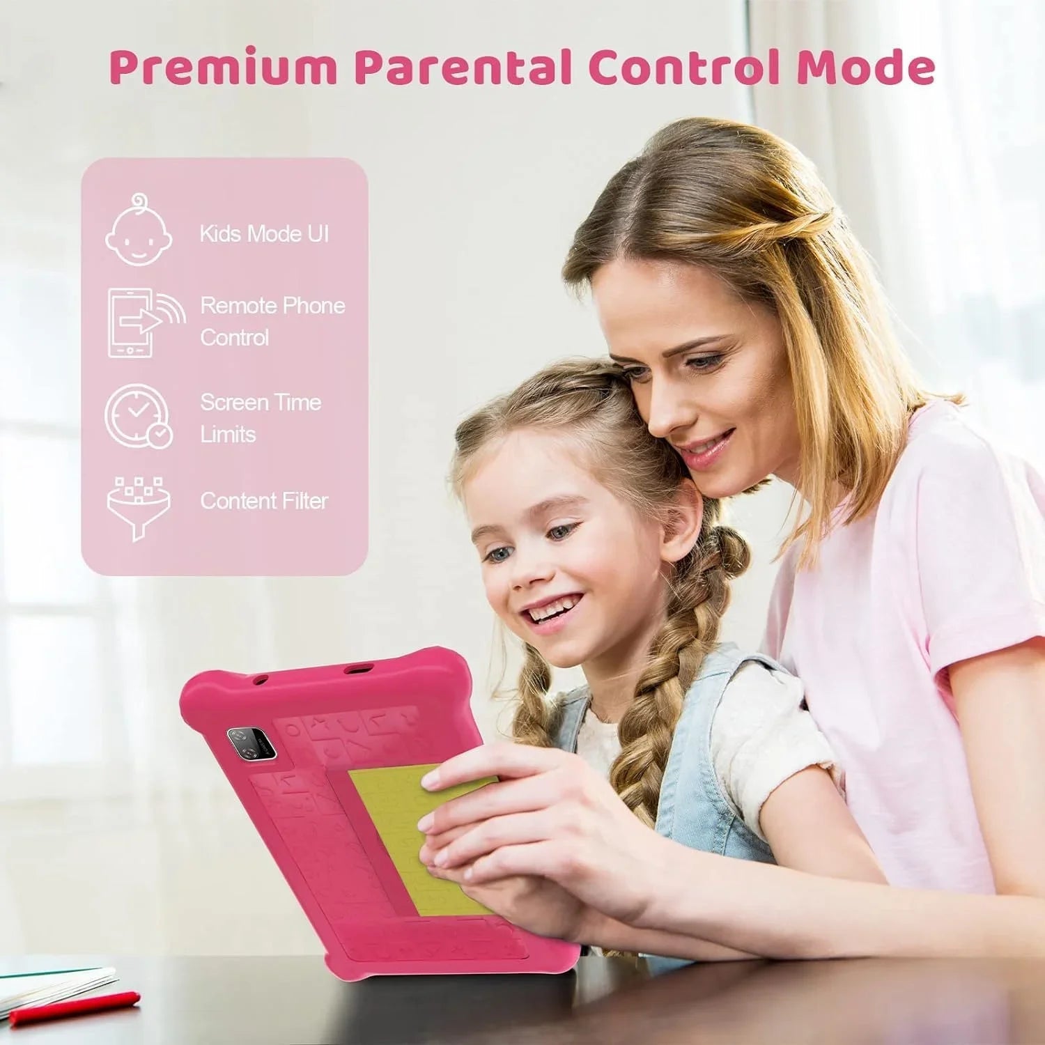 7Inch Kid Tablet Android13, 5GB RAM 32GB ROM,128GB Expand,WiFi,2500mAh Battery,Dual Camera, Children's Gift Kids Software,PK BDF