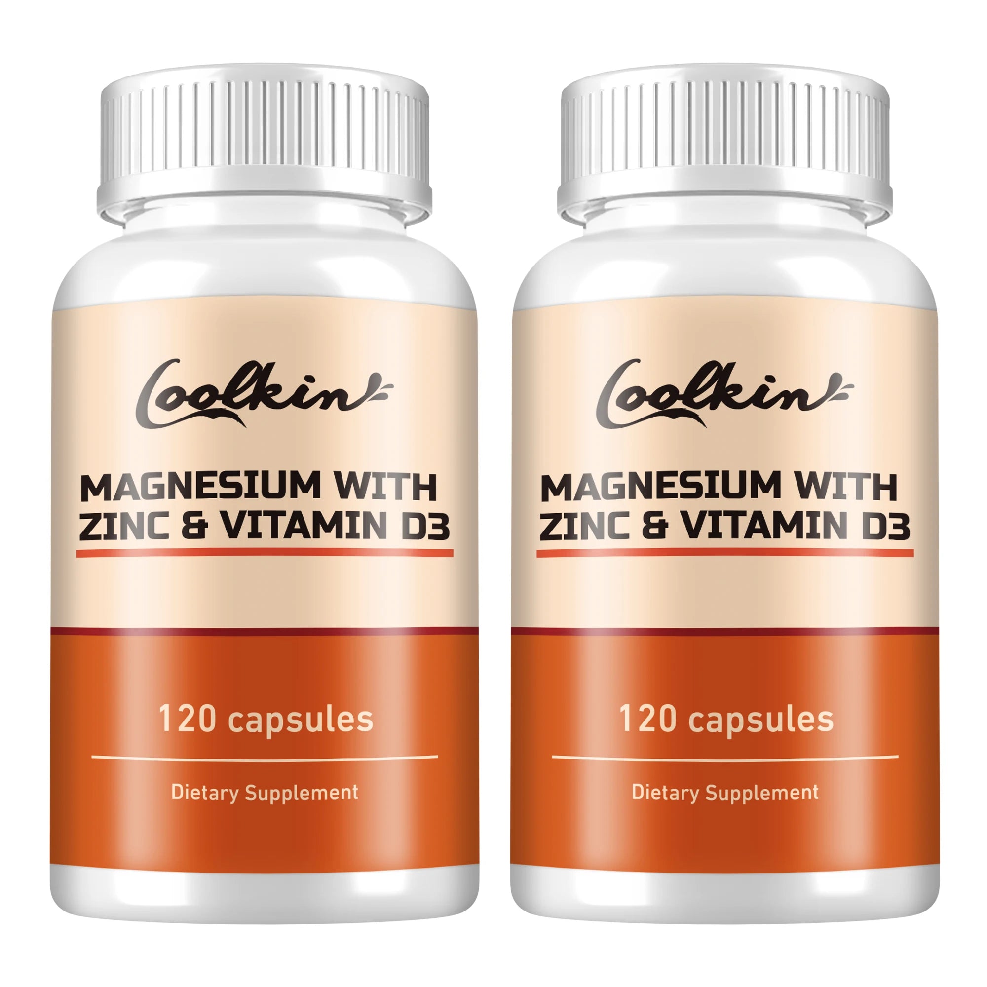 Magnesium with Zinc & Vitamin D3 - for Sleep, Bone, Heart, Immune Support, Relieve Stress and Improve Mood - 120 Capsules