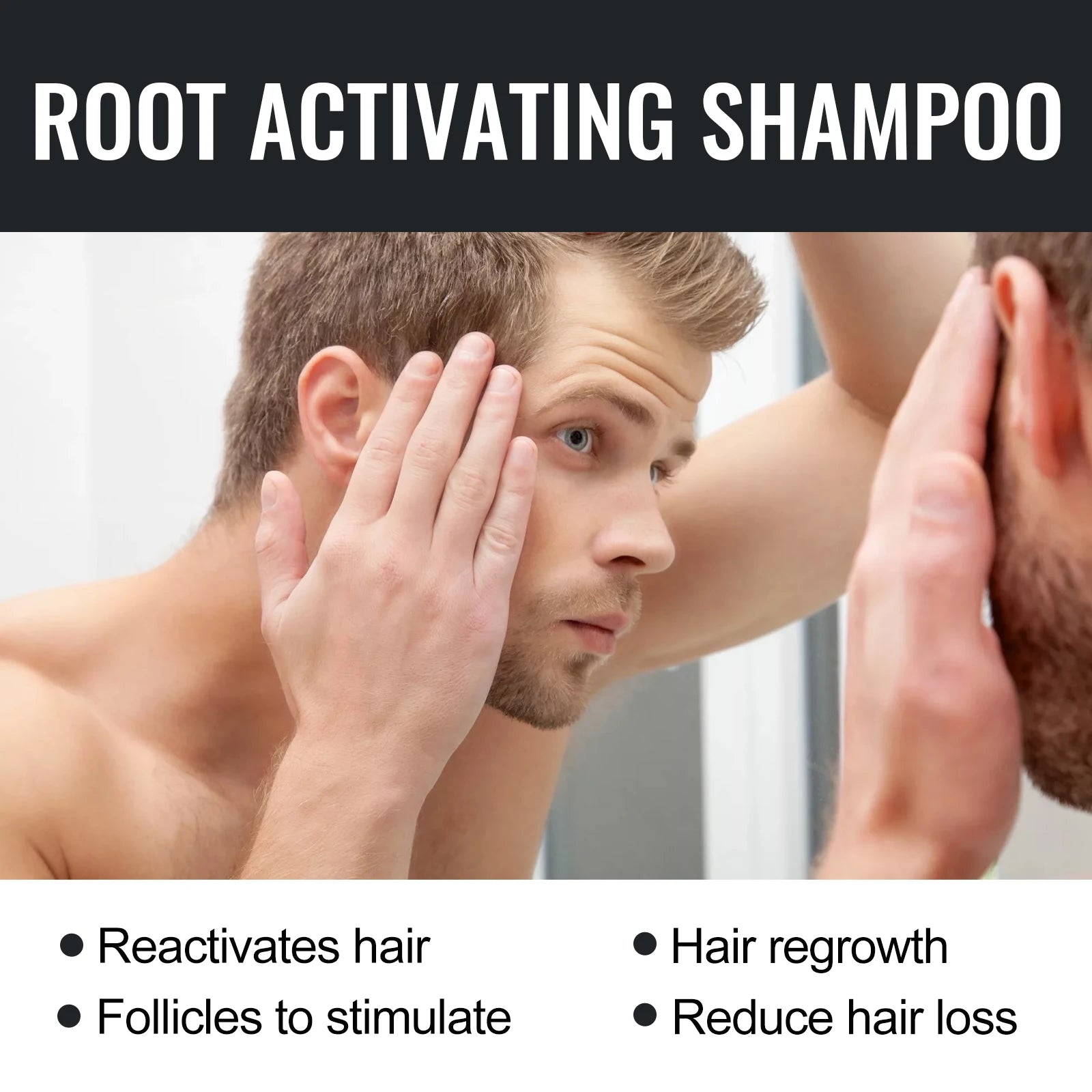 Hair Thickening Shampoo Promoting Scalp Circulation Non-irritating Oil Control Natural Roots Treatment Hair Nourishing Shampoo