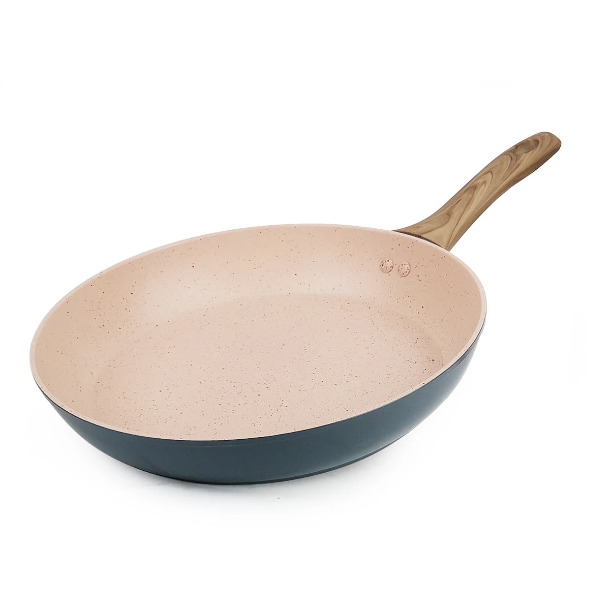 20/24/28cm Colorful Frying Pan with Wooden Handle, Nonstick Frying Pot,Pancake Omelet Pans for All Stoves, Home Kitchen Cookware