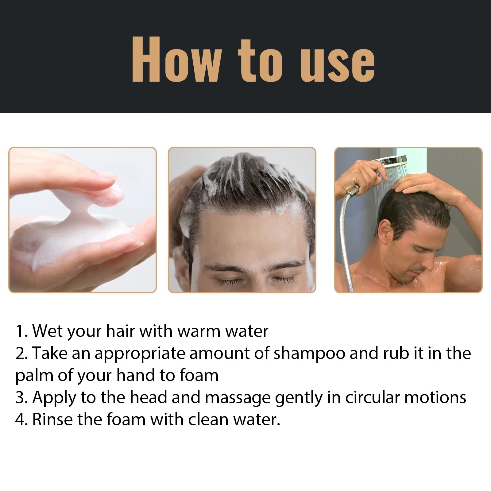 Hair Thickening Shampoo Promoting Scalp Circulation Non-irritating Oil Control Natural Roots Treatment Hair Nourishing Shampoo