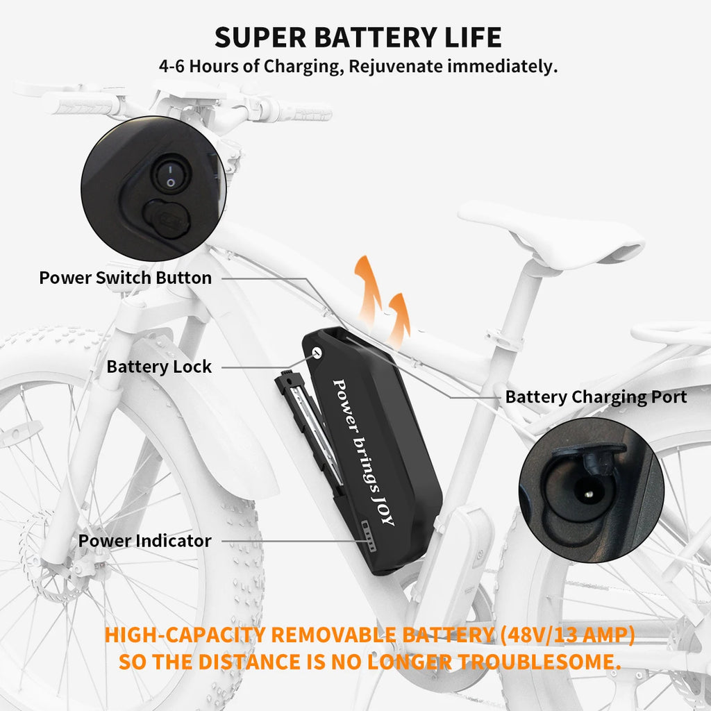 AOSTIRMOTOR S07-B 48V 13Ah Lithium Battery 750W Motor Ebike Electric Mountain Bicycle