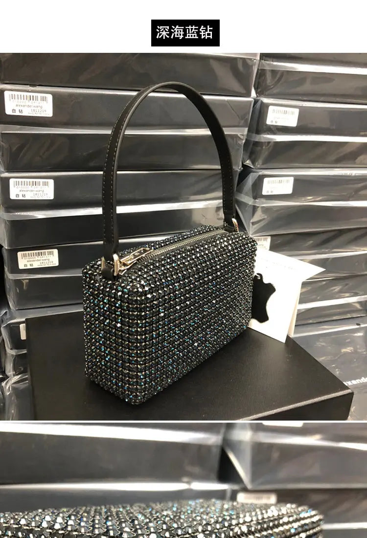 New Luxury Brand Designer Women Bags Rhinestone Bag Biling Flashing Diamond Full Bags Female Underarm Bag