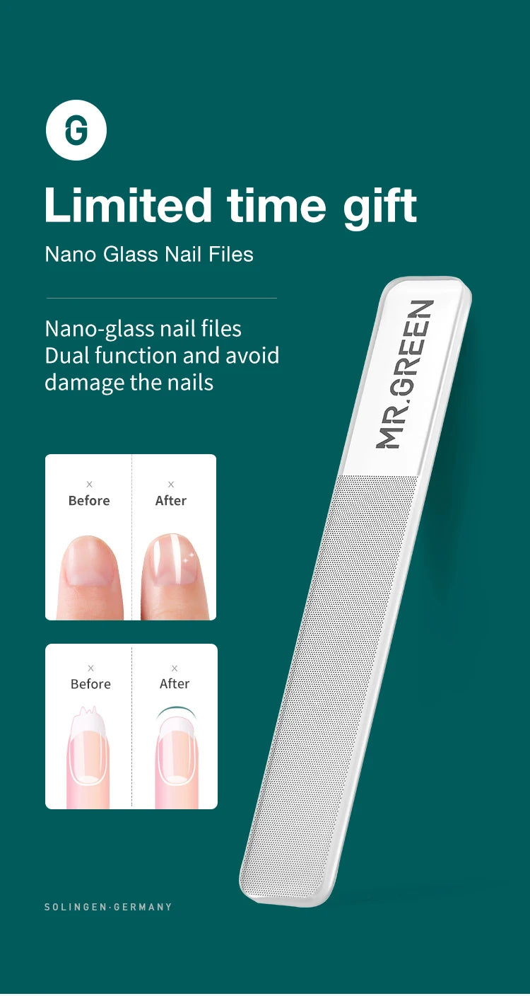MR.GREEN Nail Clippers Stainless Steel Two Sizes Are Available Manicure Fingernail Cutter Thick Hard Toenail Scissors tools