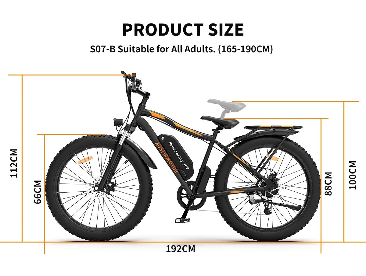 AOSTIRMOTOR S07-B 48V 13Ah Lithium Battery 750W Motor Ebike Electric Mountain Bicycle
