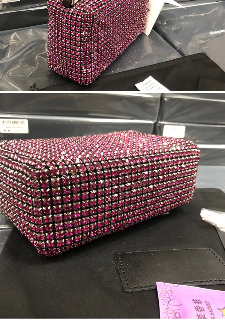 New Luxury Brand Designer Women Bags Rhinestone Bag Biling Flashing Diamond Full Bags Female Underarm Bag