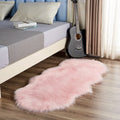 White Faux Sheepskin Carpet Irregular Long Soft Furry Floor Mats Living Room Bedroom Children's Room Bedside Decorative Carpets