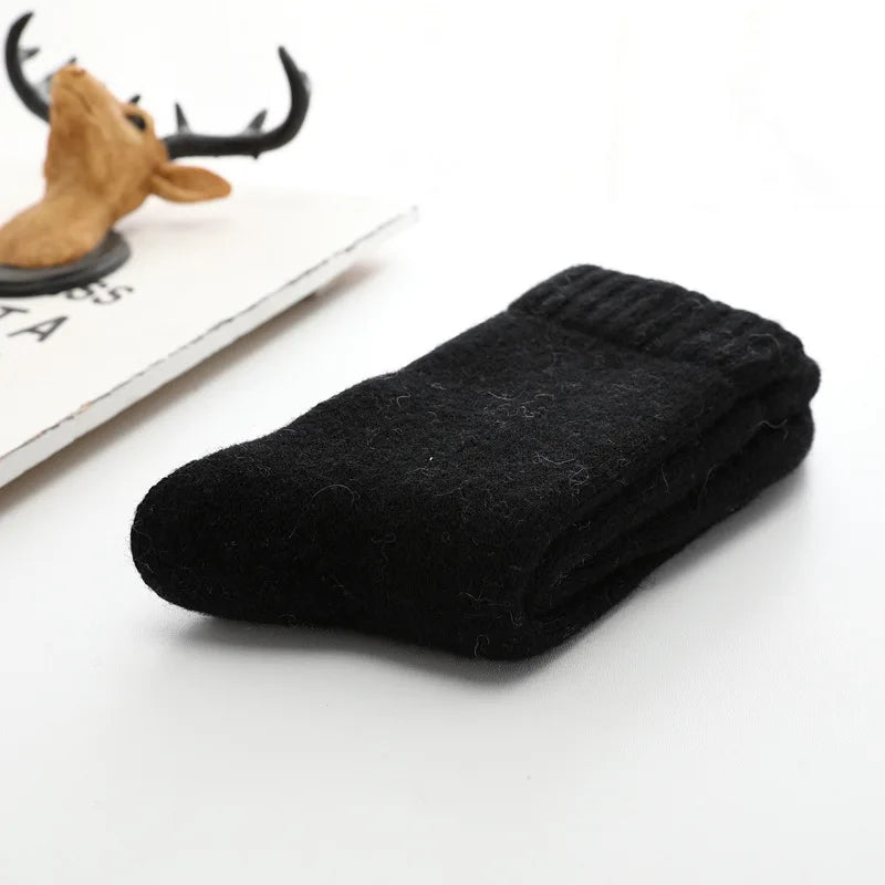 Men's Socks Winter Socks Calceta Hombre Skarpety Meskie Harajuku Super Plush Warm Funny Thickened Solid Socks Merino Wool Socks