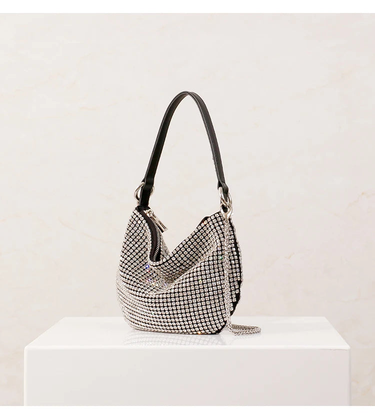 New Luxury Brand Designer Women Bags Rhinestone Bag Biling Flashing Diamond Full Bags Female Underarm Bag