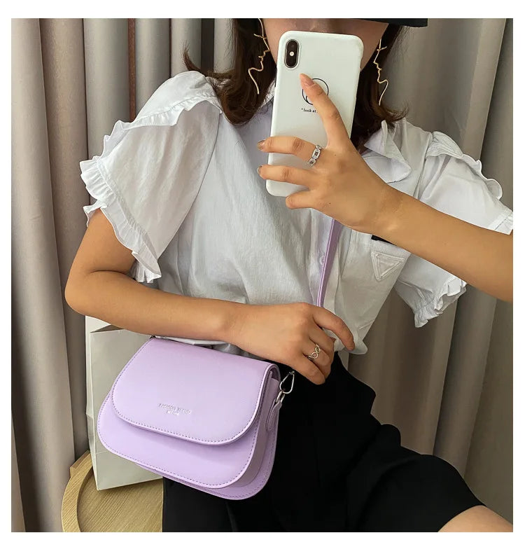 Fashion Trend Crossbody Bags for Women Solid Flap Shoulder Bag Designer Handbags and Purses Small Women Messenger Bags