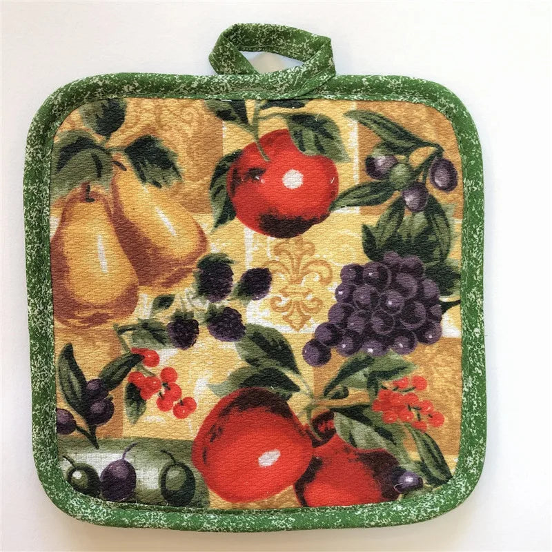 1Pc 16.5x16.5cm Square Sewing Cotton Heat Resistant Potholder Pot Holder Pads Table Placemat Kitchen Baking Tool