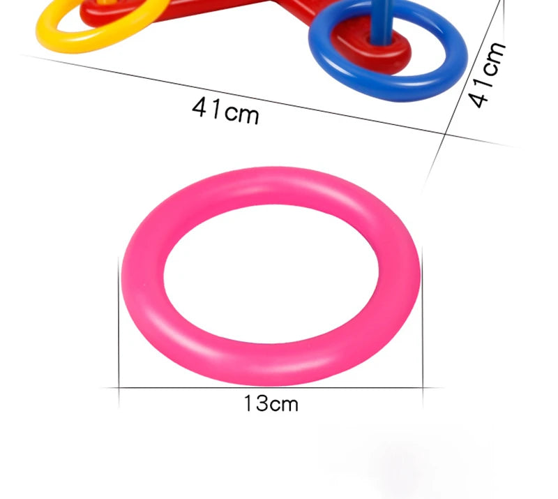 Encourage outdoor play 1 Set Hoop Ring Toss Game Durable and fun this plastic game includes a ferrule and is perfect for Toy