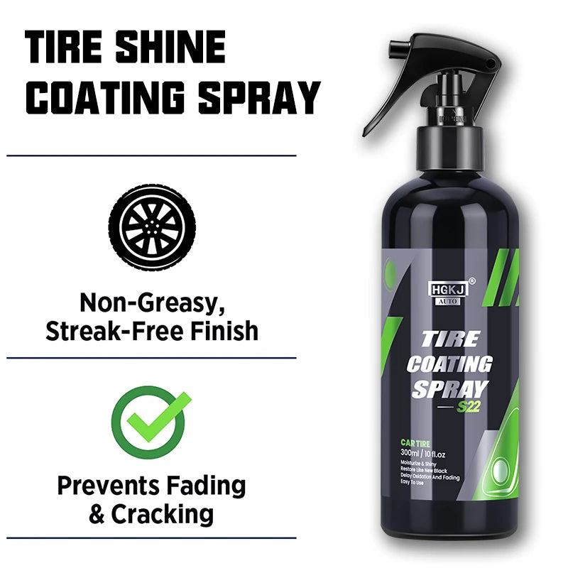 Car Tire Shine Spray Multi-purpose Tire Wheel Refurbishing Agent Cleaner Polishing Protection Car Accessories HGKJ S22