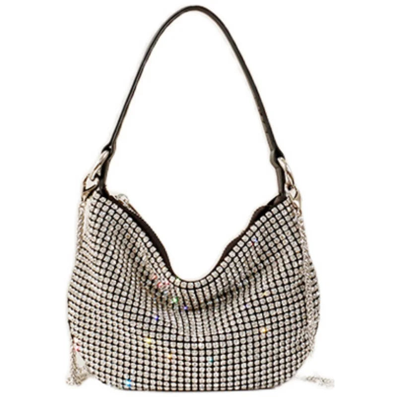 New Luxury Brand Designer Women Bags Rhinestone Bag Biling Flashing Diamond Full Bags Female Underarm Bag