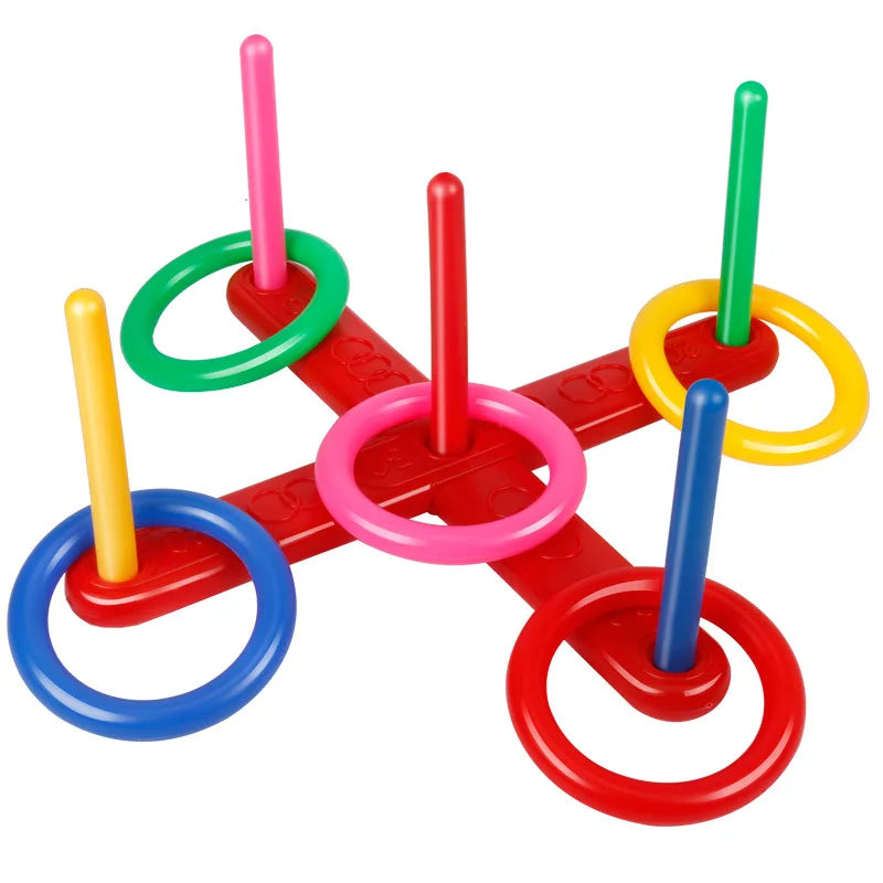 Encourage outdoor play 1 Set Hoop Ring Toss Game Durable and fun this plastic game includes a ferrule and is perfect for Toy