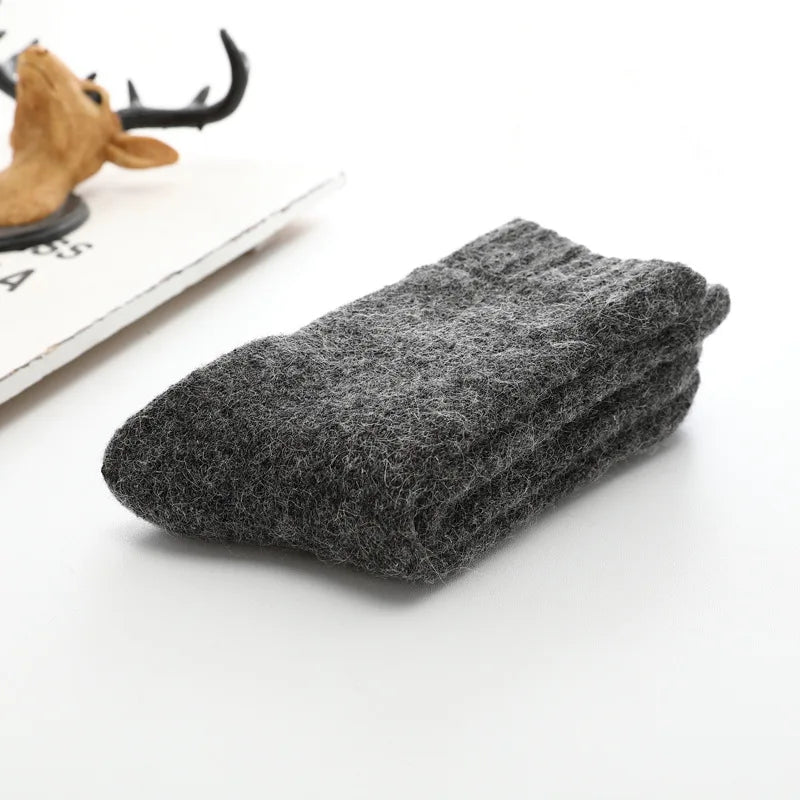Men's Socks Winter Socks Calceta Hombre Skarpety Meskie Harajuku Super Plush Warm Funny Thickened Solid Socks Merino Wool Socks