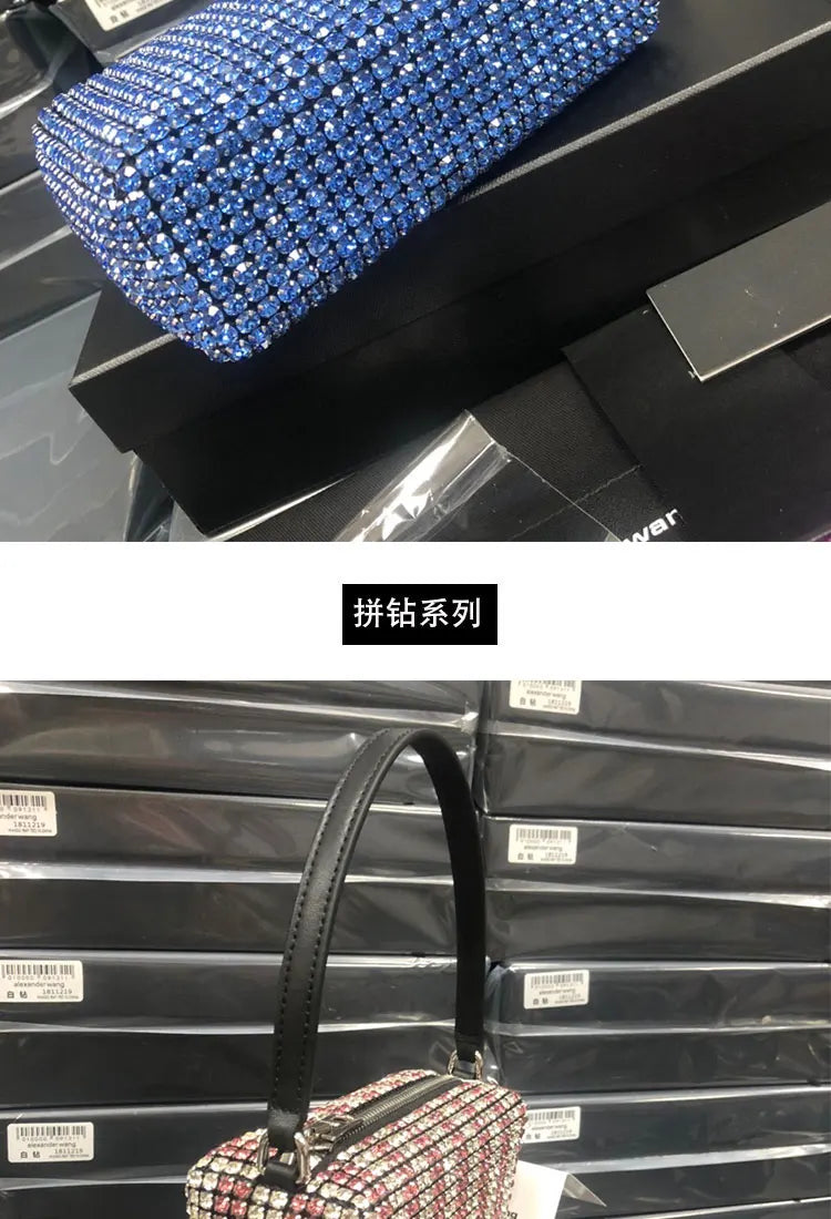 New Luxury Brand Designer Women Bags Rhinestone Bag Biling Flashing Diamond Full Bags Female Underarm Bag