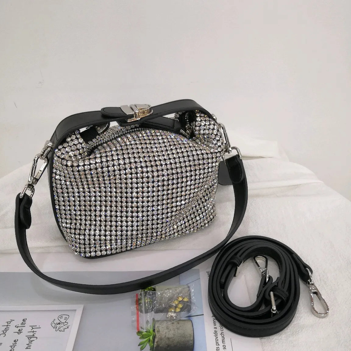 New Luxury Brand Designer Women Bags Rhinestone Bag Biling Flashing Diamond Full Bags Female Underarm Bag