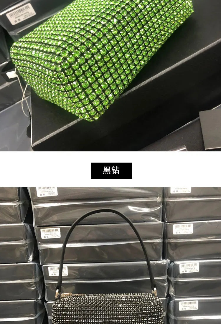 New Luxury Brand Designer Women Bags Rhinestone Bag Biling Flashing Diamond Full Bags Female Underarm Bag