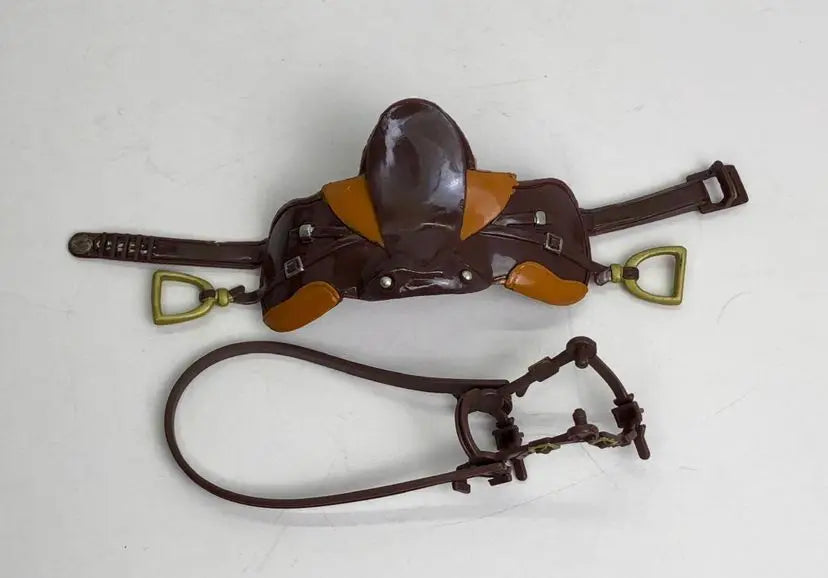 The dollhouse: simulation REINS saddle horse head riding supplies animal props mount model toy dolls