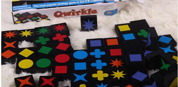 2024 New Children's Educational Toys Qwirkle Wooden Chess Parent Child Interactive Games Children's Adult Toys Christmas Gifts