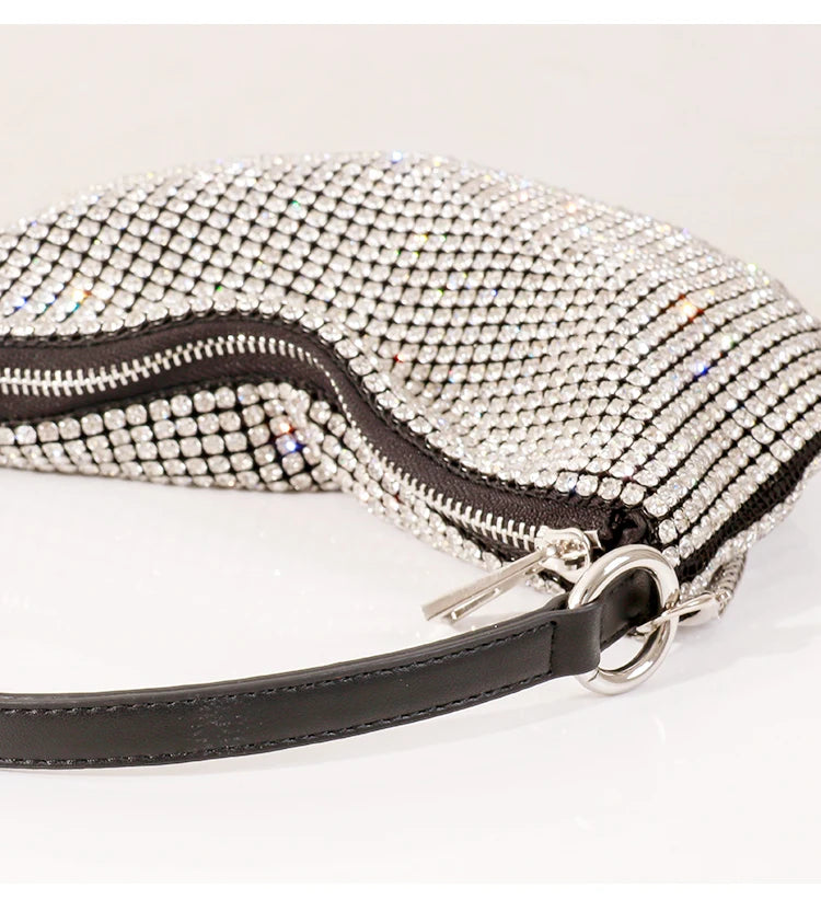New Luxury Brand Designer Women Bags Rhinestone Bag Biling Flashing Diamond Full Bags Female Underarm Bag