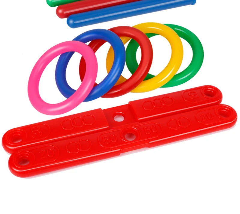 Encourage outdoor play 1 Set Hoop Ring Toss Game Durable and fun this plastic game includes a ferrule and is perfect for Toy