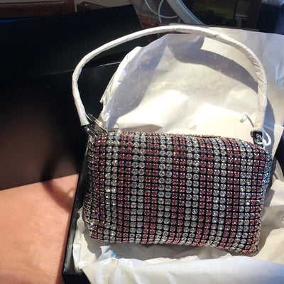 New Luxury Brand Designer Women Bags Rhinestone Bag Biling Flashing Diamond Full Bags Female Underarm Bag