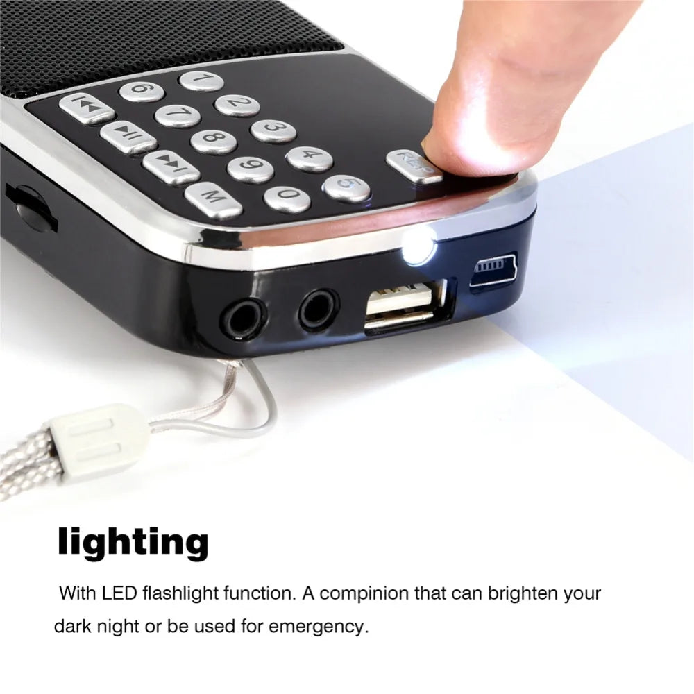Portable Outdoor Speaker MP3 Audio Music Player Amplifier Support Flashlight AUX USB TF FM Radio Multifunctional Loudspeaker