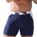 Men Stretch Swim Trunks Quick Dry Swimwear Swimsuits Beach Shorts with Pockets Surf Bathing Suit Water Sports Pants