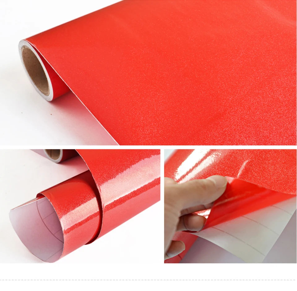 DIY Contact Paper Kitchen Stickers Solid Color PVC Self-adhesive  Home Decorative Marble Wallpaper Living room Study Furnitures