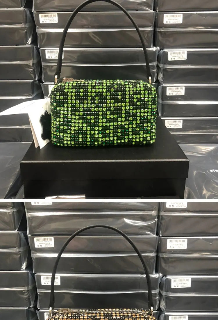New Luxury Brand Designer Women Bags Rhinestone Bag Biling Flashing Diamond Full Bags Female Underarm Bag