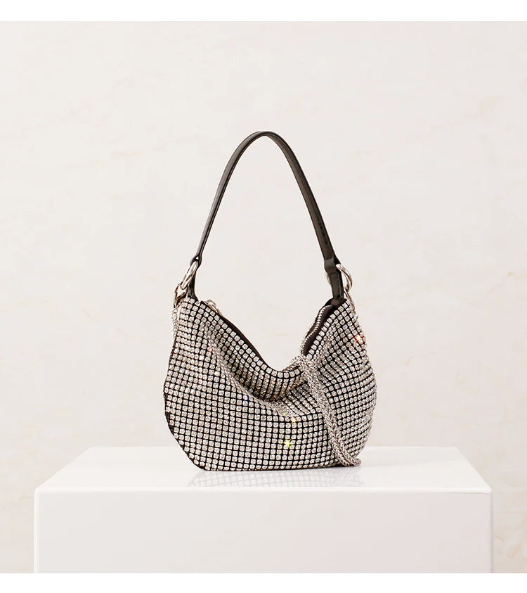 New Luxury Brand Designer Women Bags Rhinestone Bag Biling Flashing Diamond Full Bags Female Underarm Bag
