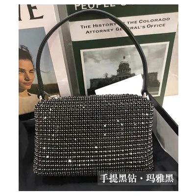 New Luxury Brand Designer Women Bags Rhinestone Bag Biling Flashing Diamond Full Bags Female Underarm Bag