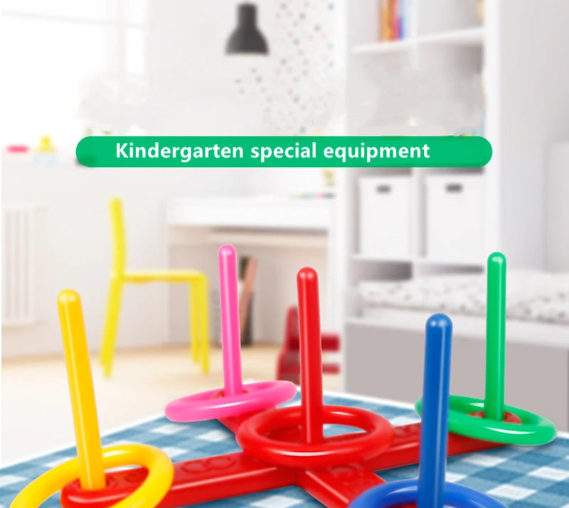 Encourage outdoor play 1 Set Hoop Ring Toss Game Durable and fun this plastic game includes a ferrule and is perfect for Toy