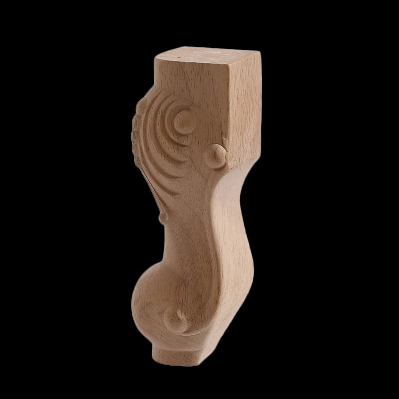 Furniture With Solid Wood Legs Carving Flower Sofa Seat TV Cabinet Feet No Paint Drop Ship Replace Home Decoration Accessories