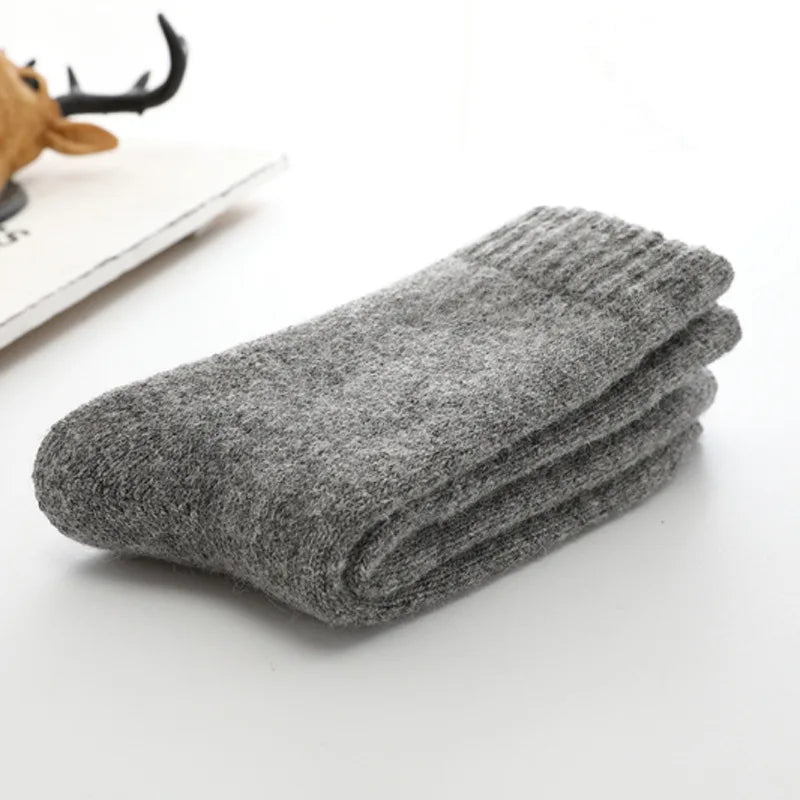 Men's Socks Winter Socks Calceta Hombre Skarpety Meskie Harajuku Super Plush Warm Funny Thickened Solid Socks Merino Wool Socks