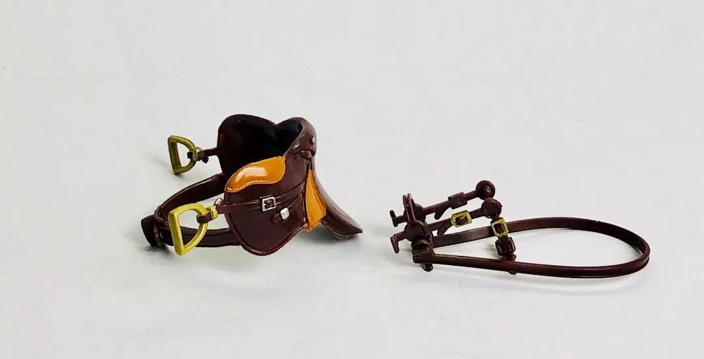 The dollhouse: simulation REINS saddle horse head riding supplies animal props mount model toy dolls