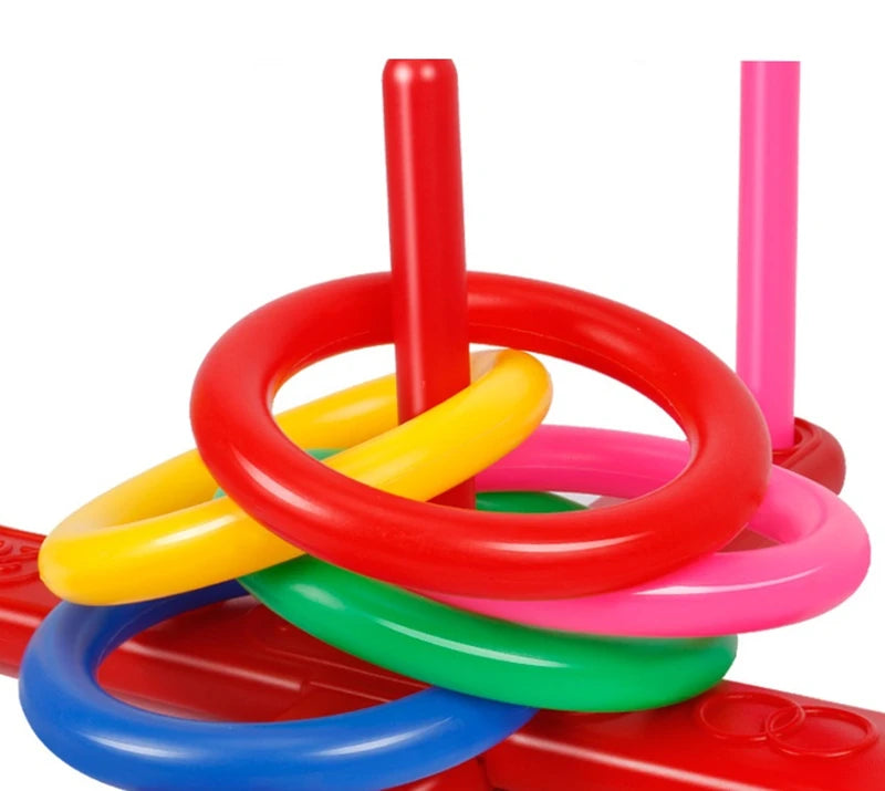Encourage outdoor play 1 Set Hoop Ring Toss Game Durable and fun this plastic game includes a ferrule and is perfect for Toy