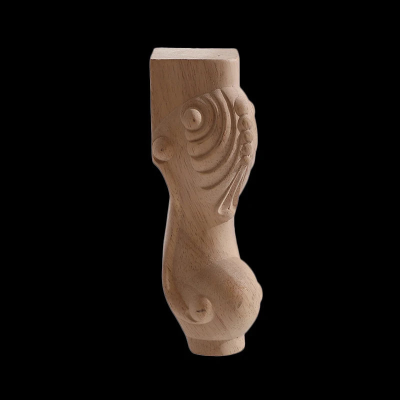 Furniture With Solid Wood Legs Carving Flower Sofa Seat TV Cabinet Feet No Paint Drop Ship Replace Home Decoration Accessories