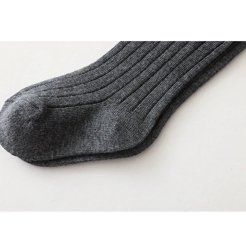 Baby Boys Girls Knee High Long Socks Cotton Breathable Stripe Soft Kids Sock Children School Uniform Socks For 0-8Years