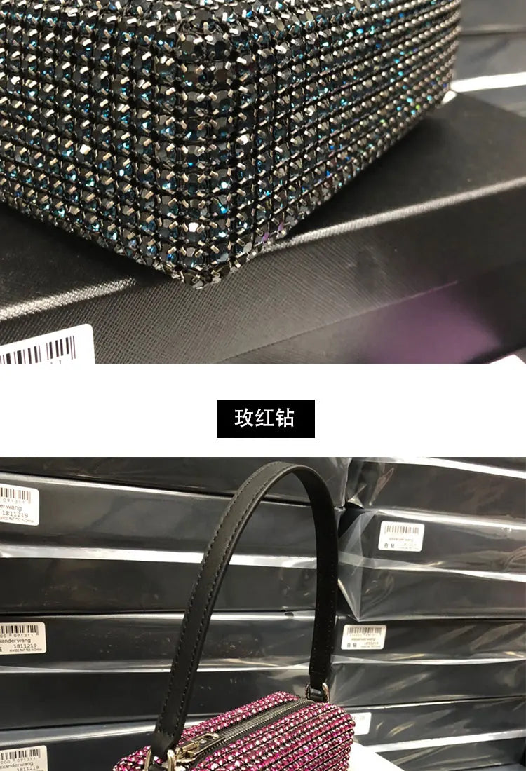 New Luxury Brand Designer Women Bags Rhinestone Bag Biling Flashing Diamond Full Bags Female Underarm Bag