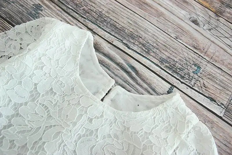 Children Set Clothing for Girls Half Sleeve Lace Top+Champagne Pink Long Skirt Kids Clothes 0-10T E17121