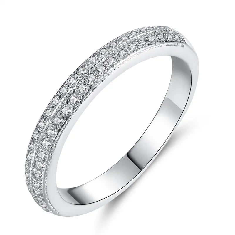 CC Lovers Jewelry Rings For Women 2pcs Bridal Sets Wedding Engagement Double Couple Ring Drop Shipping CC634