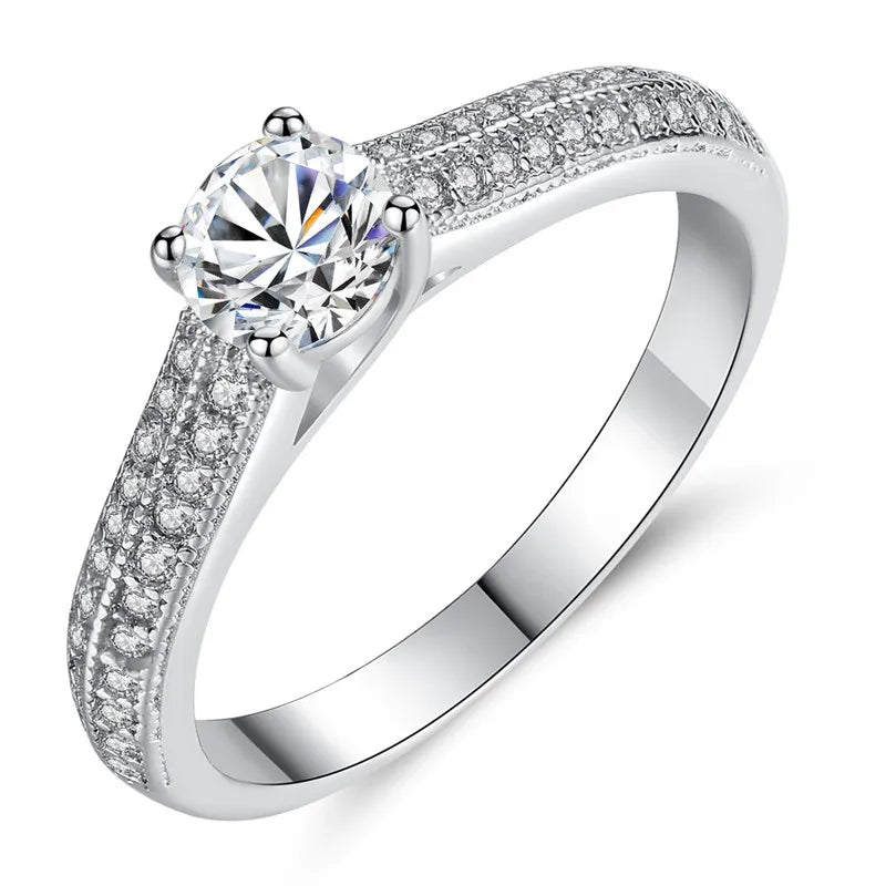 CC Lovers Jewelry Rings For Women 2pcs Bridal Sets Wedding Engagement Double Couple Ring Drop Shipping CC634