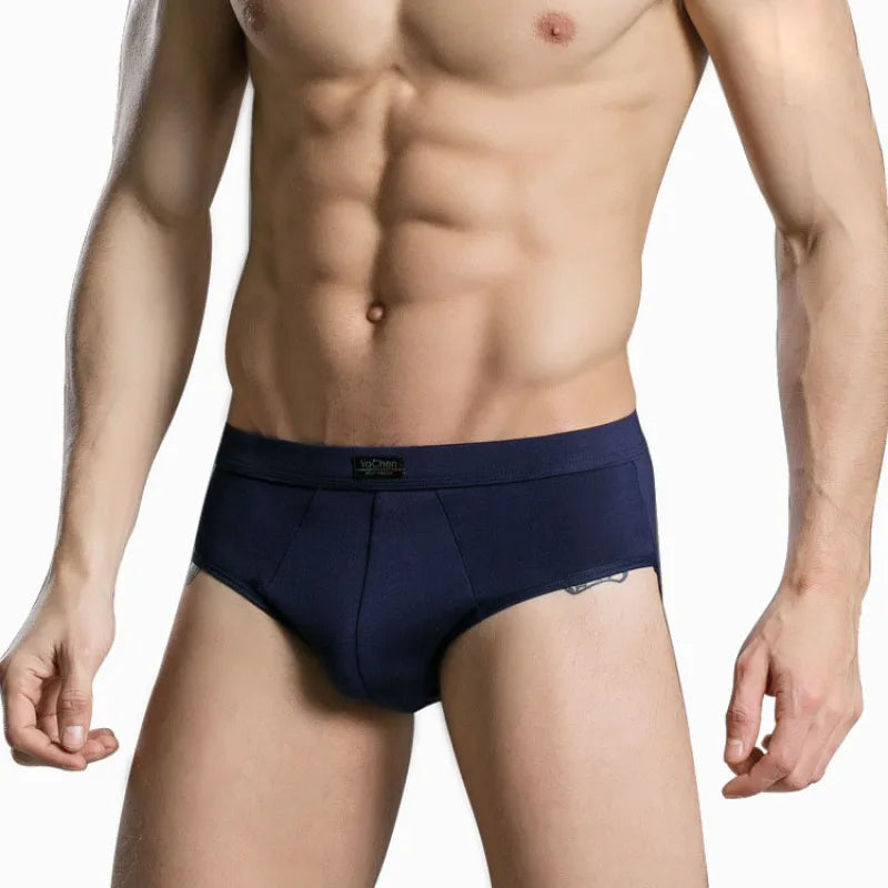 Modal Solid Breathable Man Underwear High Elasticity Fashion Yong Male Simple Style Breifs Sexy U Convex Bag Soft Underpants
