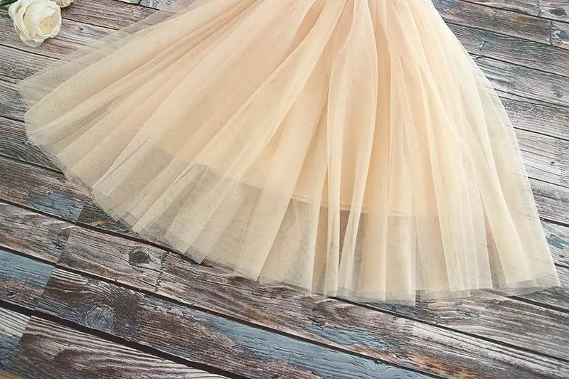Children Set Clothing for Girls Half Sleeve Lace Top+Champagne Pink Long Skirt Kids Clothes 0-10T E17121
