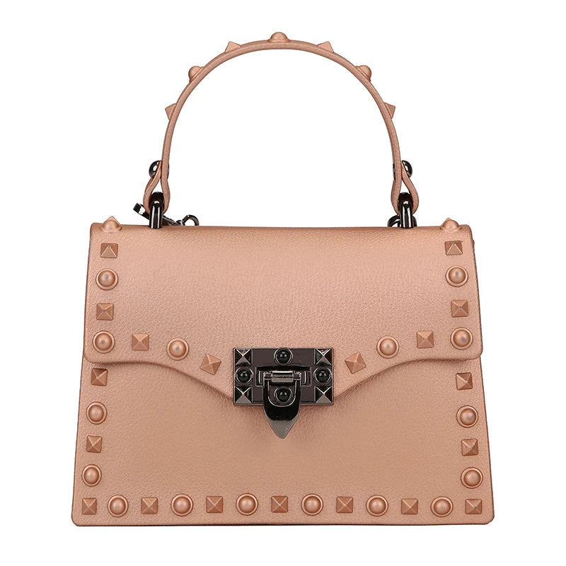 High Quality Women PVC Handbags Fashion Ladies Shoulder Bag Luxury Designer Crossbody Bags for Women Small Rivet Messenger Bags