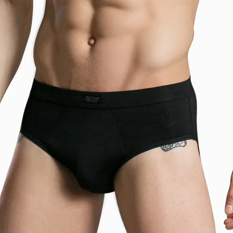 Modal Solid Breathable Man Underwear High Elasticity Fashion Yong Male Simple Style Breifs Sexy U Convex Bag Soft Underpants